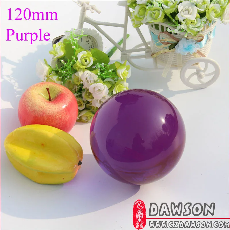 

Free Shipping (120MM 4.7 inch) color for purple acrylic crystal juggling ball Contact Ball
