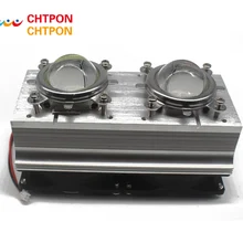 100 Вт 200 Вт высокомощный светодиодный радиатор охлаждения с вентиляторами объектив 44 мм+ отражатель кронштейн