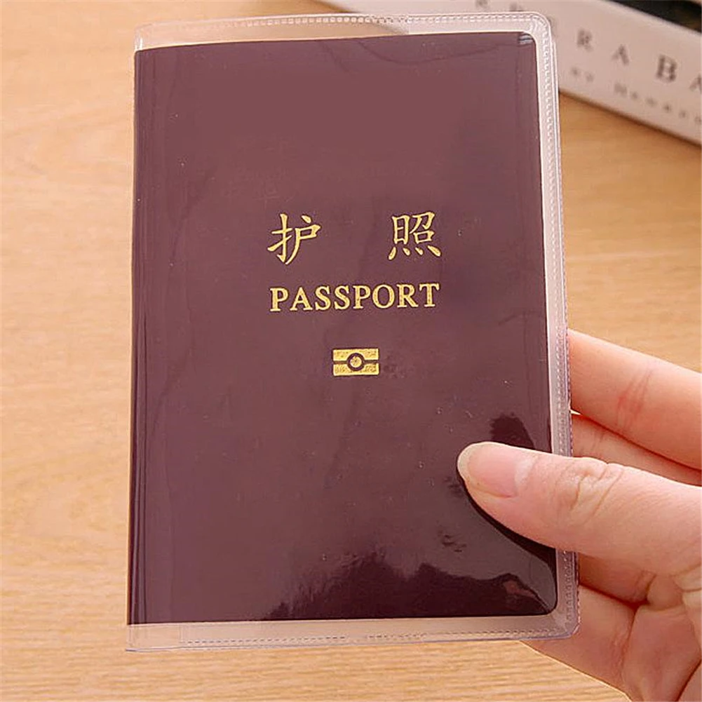 As the picture 2 Waterproof PVC Passport Cover Transparent Passport Holder Cover Clear ID Card Holder Case For Travel - Цвет: As the picture 2