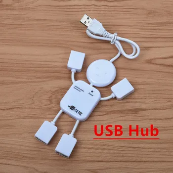 

FFFAS USB Hub 2.0 Man Shape 4 Port Charging Hub USB Mobile Phone Charge For Laptop PC Computer USB flash Robot Men Human Being