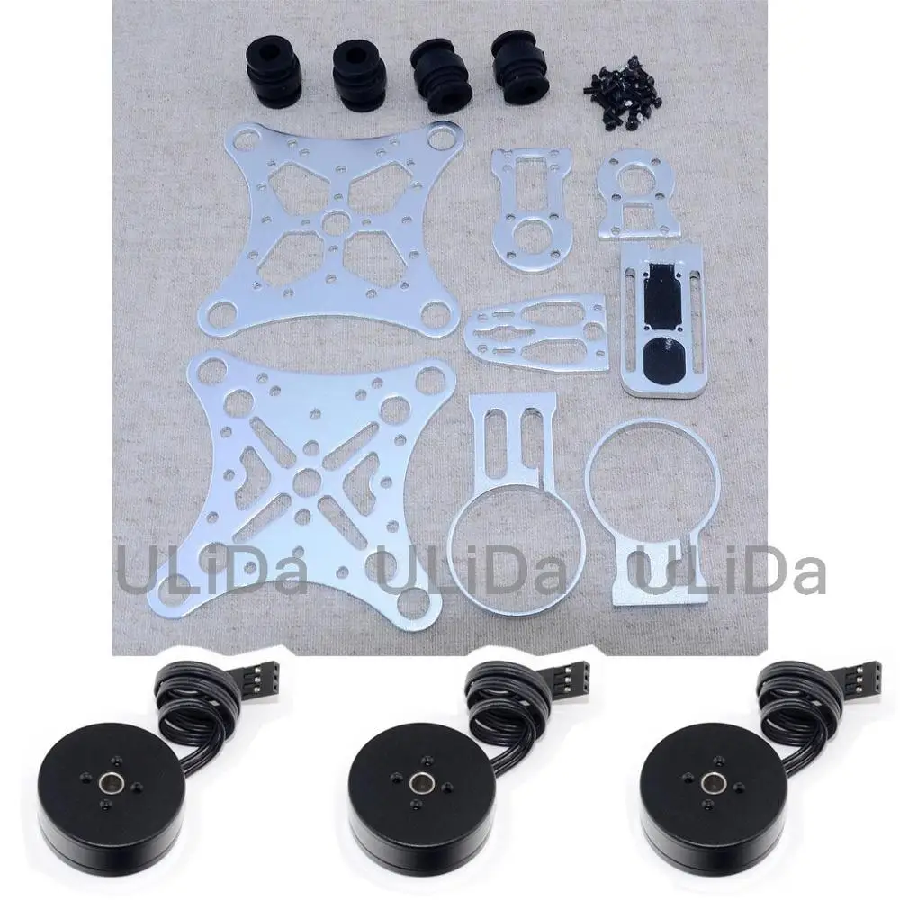 Super Lightweight 3 Axis CNC Alloy Brushless Camera Gimbal Mount +3pcs 2805 Motor For Gopro DJI Phantom 2 3 PTZ