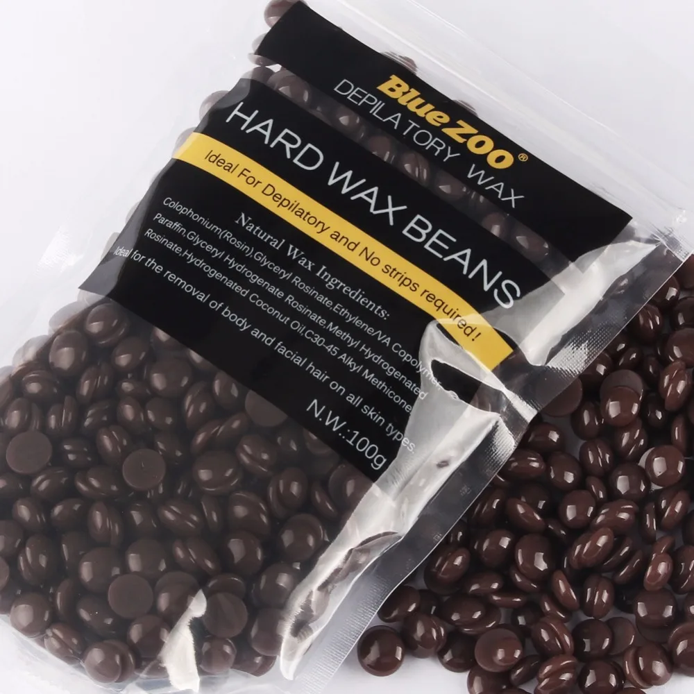1 Bag Chocolate Flavor No Strip Depilatory Hot Film Hard Wax