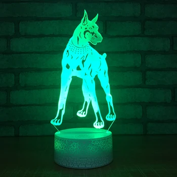 

The Wolf3D Illusion Lamp 7 Color Change Touch Switch LED Night Light Acrylic Desk lamp Atmosphere Lamp Novelty Lighting