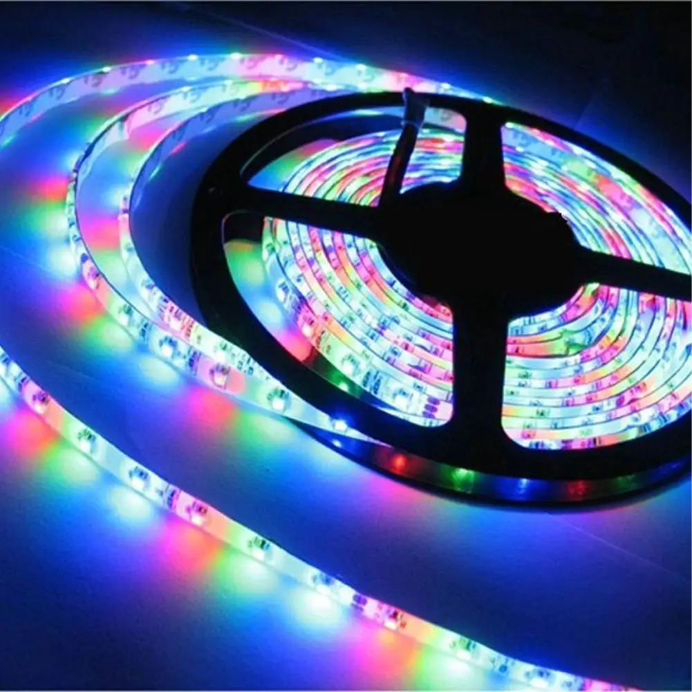 

TSLEEN 5M LED Strip 3528 Waterproof 60LED/M DC12V Flexible LED Light RGB Warm Cool White TV Led Ruban Luces Led Neon Tape Lights