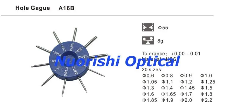 Многоцелевой диаметр отверстия объектива Калибр прибор измерительный прибор линейка A16