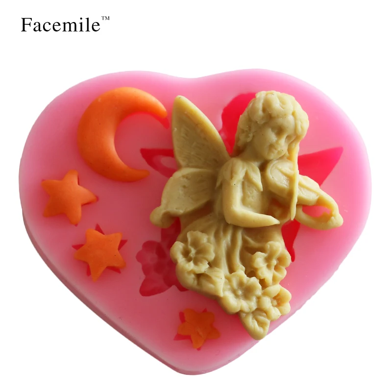 

2017 New Arrival Lovely Angel Girl Decoration Fondant Cake Decorating Tools Chocolate Gumpaste Mold Baking 50-249 Gift