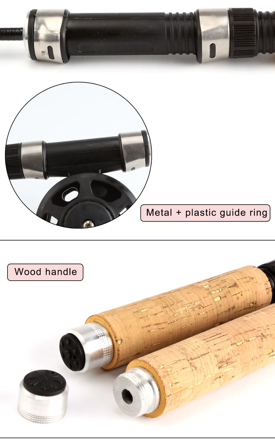 Vara de Pesca Gelo + Carretel Roda de Pesca Vara de Gelo Equipamento de Pesca Dagezi Inverno Fiação Combinação Kit Completo Combo no 3 Esporte e Lazer