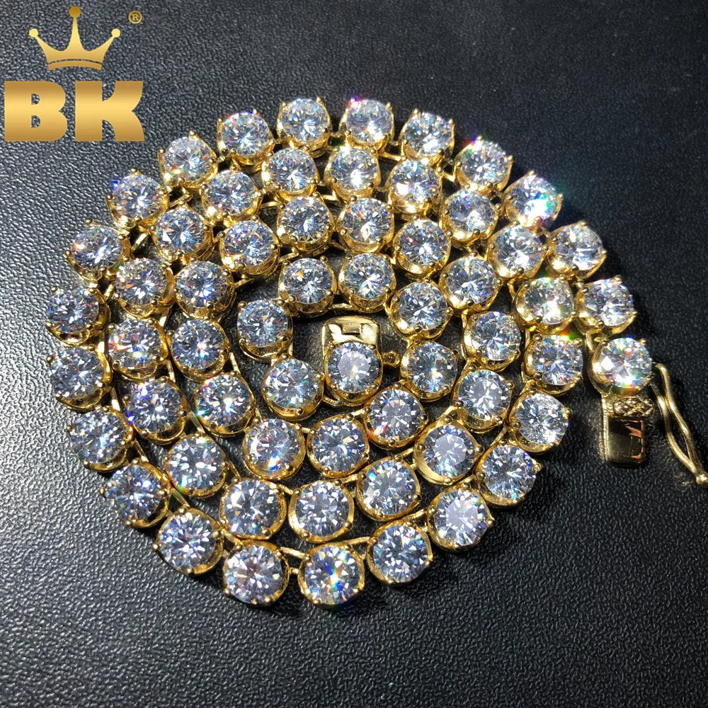 

Stainless Steel PVD Plating AAA CZ Tennis Chains Necklace Iced Out Round 4/6mm Cubic Zirconia Single Clasp Fashion Jewelry