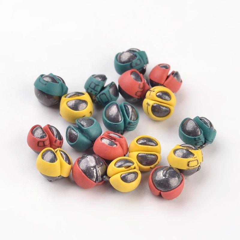 1Bag Fly Fishing Tackle Fishing Lead Sinkers Colorful Fishing Weight Fishing Sinker Split Lead