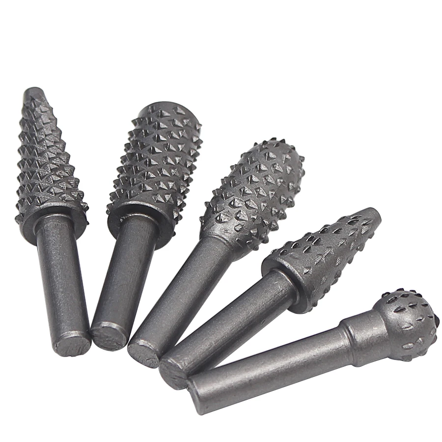 

5PC 6mm Woodworking Tools Wood Drills Bits Wood Carving Tools Drill Bit Set Micro Cutter Tool Rotary Burr For Dremel