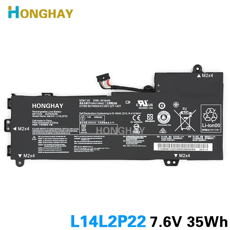 Bateria do Portátil para Lenovo Honghay U31-70 Ifi L14s2p22 35wh L14m2p24 7.6v 4610mah L14l2p22 U30 U30-70 E31-70 - Imagem 4