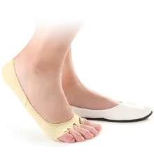 2 шт., женские нескользящие носки с половинным носком, спортивные массажные носки, теплые хлопковые спортивные носки для бега, GMT601