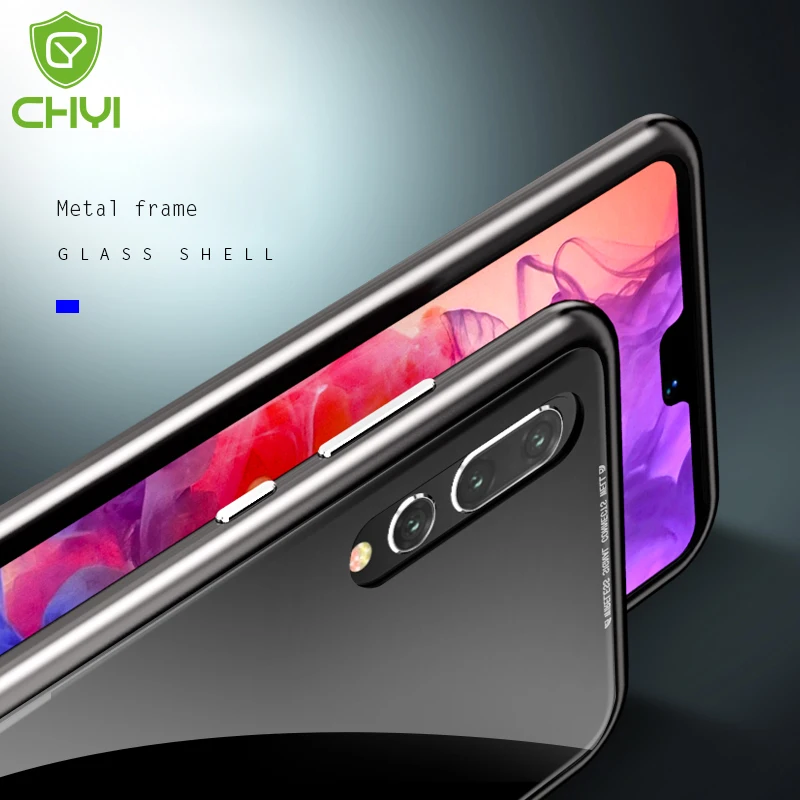 

CHYI Metal Magnetic Adsorption Case for Huawei P20 lite Nova 3E Magnet Metal Aluminum 9H Glass Back for Huawei P20 pro Honor 10