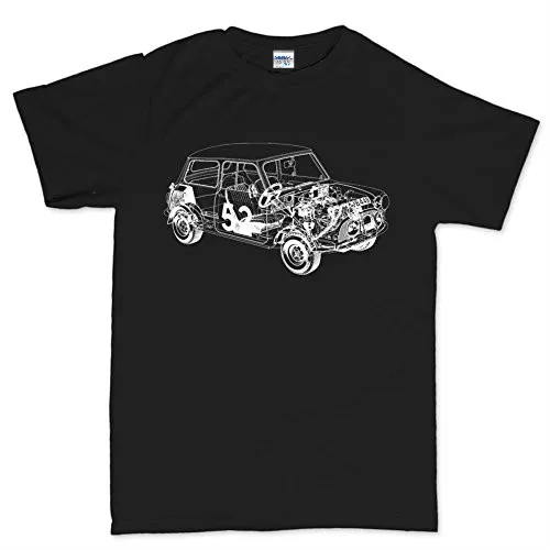 

Printed Men T-shirt Short Sleeve Funny Tee Shirts Austin Mini Classic 1275 Car T Shirt
