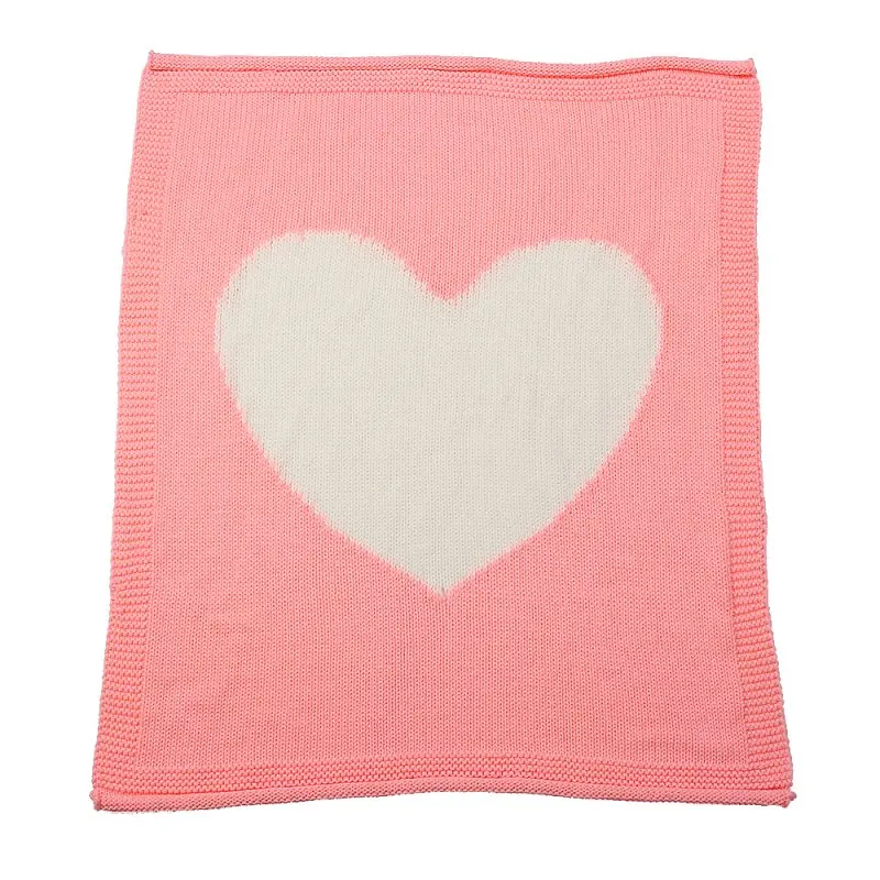 High Quality Love Pattern Knit Infants And Young Children Blanket