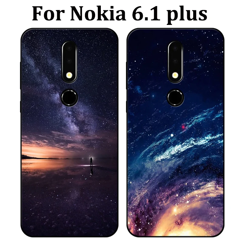 Чехол для Nokia 6 1 plus мягкий чехол с изображением звездного неба телефона Nokia6.1