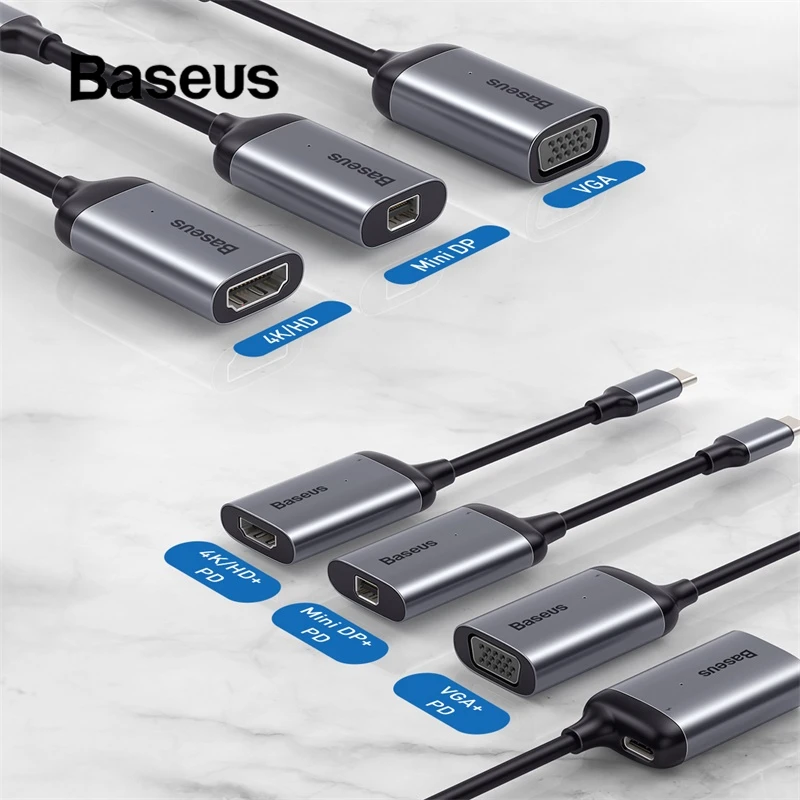 

Baseus Multi USB C HUB USB 3.0 HDMI VGA USB Splitter Type C Adapter for MacBook Pro PC Accessories PD Charging Type C HUB