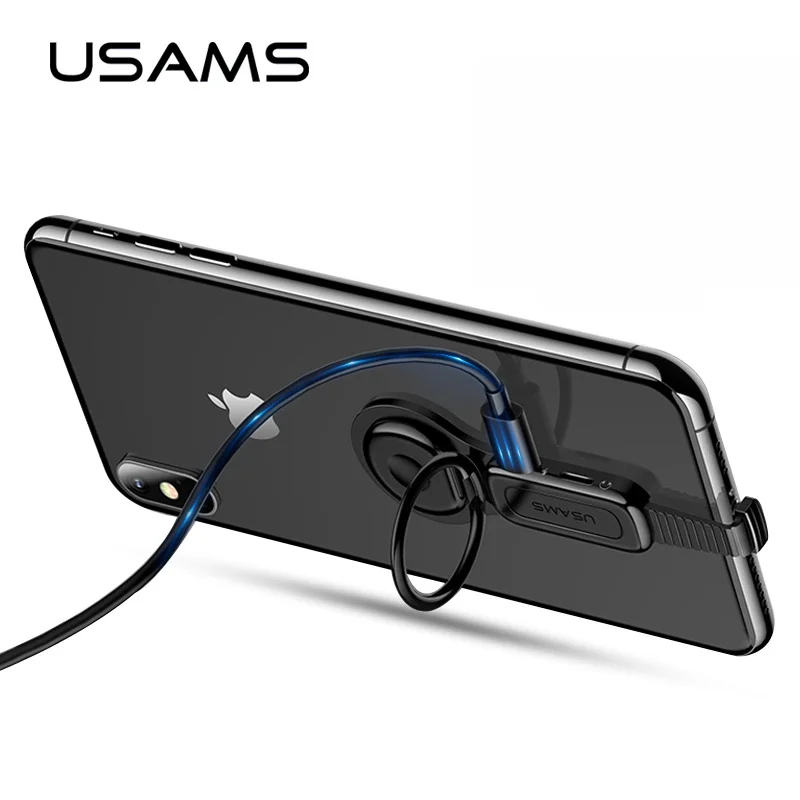 USAMS OTG для iPhone зарядное устройство адаптер 2 в 1 адаптера освещения аудио кольцо