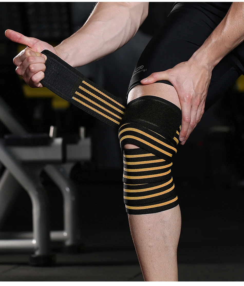 Knee Wraps Knee Guard for Weightlifting Squat Knee Brace Long Adjustable Knee Pad Straps for Compression Knee Wraps Knee Guard for Weightlifting Squat Knee Brace Long Adjustable Knee Pad Straps for Compression