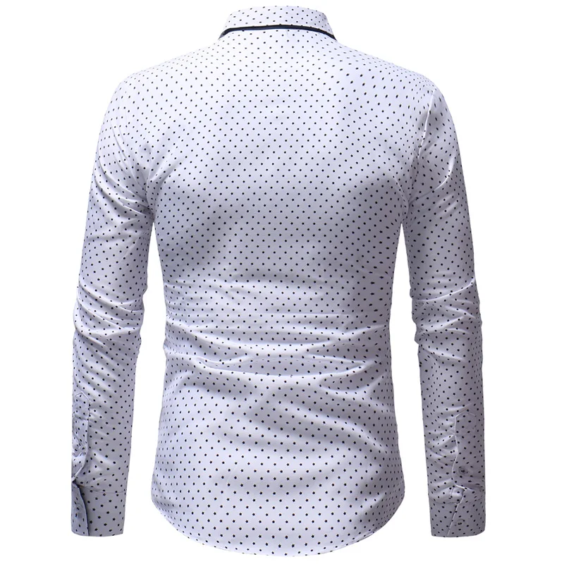 Бренд 2018 г. модные мужские рубашки с длинными рукавами Топы пентаграмма печати мужские мужская одежда Рубашки Slim Для мужчин рубашка M-XXXL
