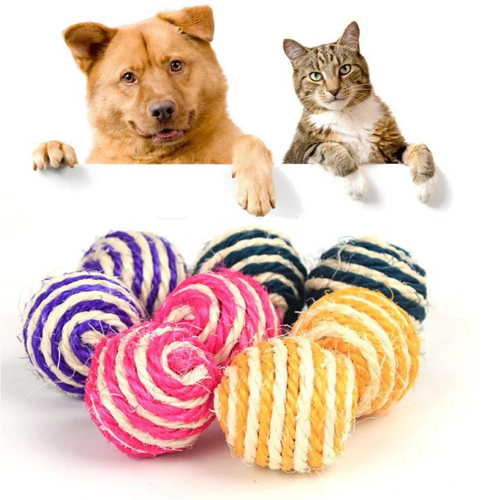 DoreenBeads Linen Balls Playing Chewing Toys for Cats Dogs Pet Dog Cat