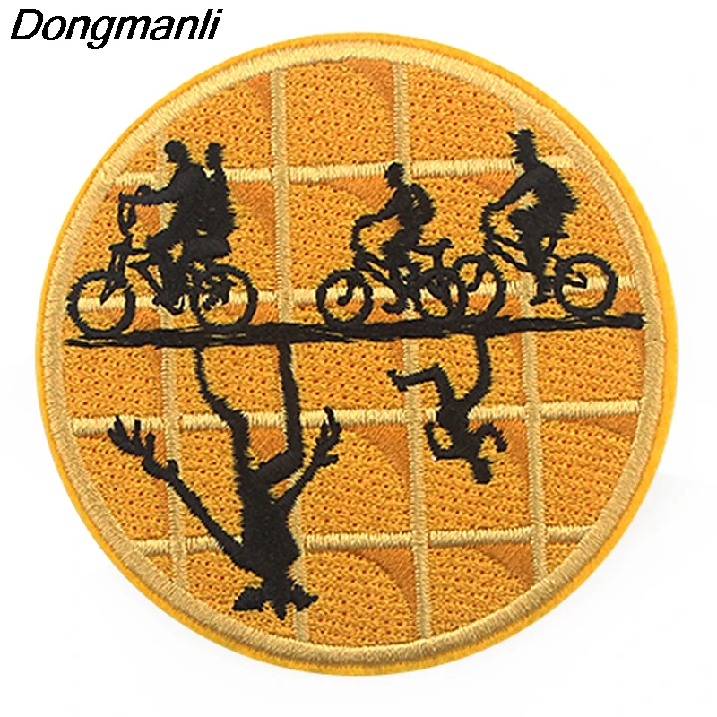 

P3973 Dongmanli Stranger Things Embroidered Anime Sew Iron on Applique Badge for Clothes T-shirt backpack