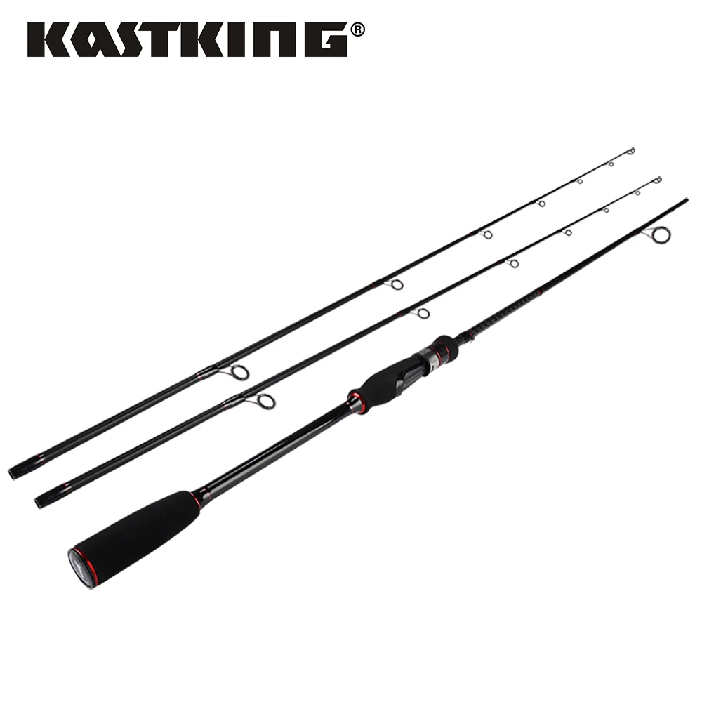 

KastKing Geminus Carbon Casting Spinning Rod with Ceramic Guide Rings 1.83m, 1.98m, 2.13m Travel Fishing Rod for Pike Fishing