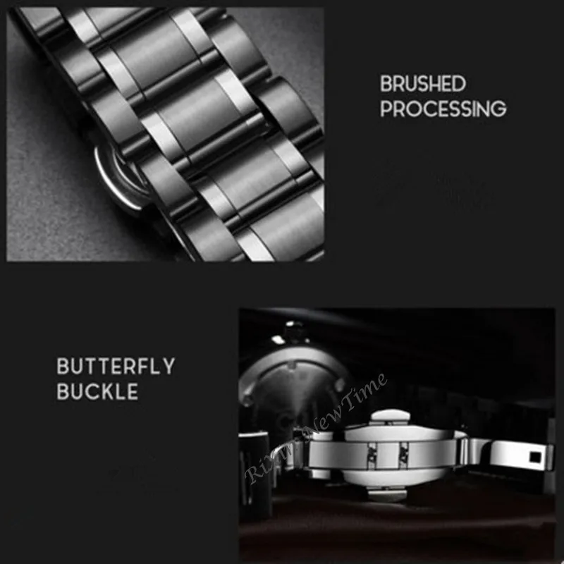 Tritium T25 luminous watch men luxury brand military full steel quartz men watches waterproof clock
