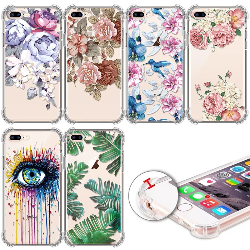 

Airbag Drop Proof Soft TPU Shell For iPhone 11 Pro XS MAX XR X Retro Flower Silicone Cover For iPhone 6 6S 7 8 Plus 5 5S SE Case
