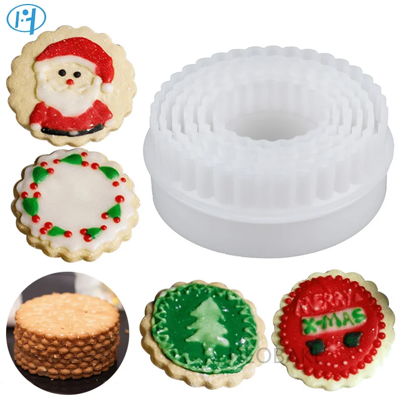 6pcs Round Fondant Cutters Sugarcraft Cake Decorating