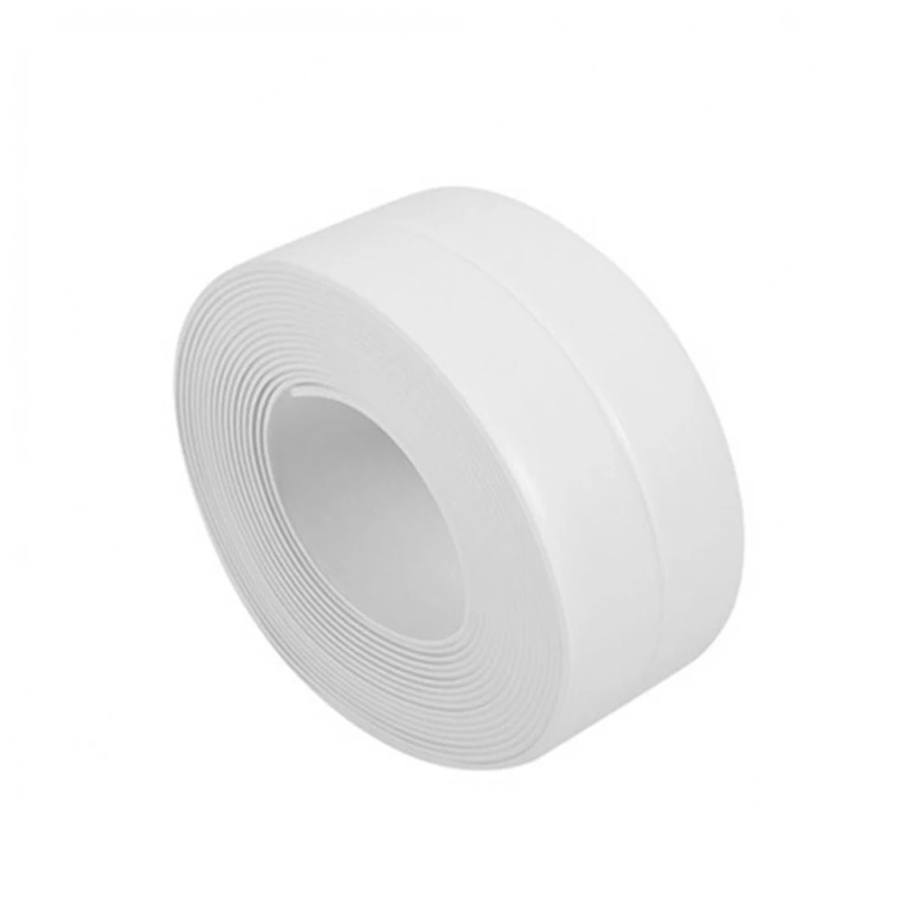 

White Protective Sealer Tape Self Adhesive Bath Wall Sealing Strip Sink Basin Edge Trim Kitchen Tool Moisture-proof Anti-mildew