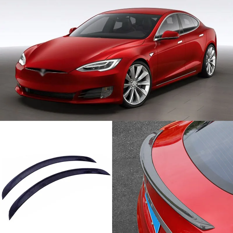 Спортивный спойлер для багажника из углеродного волокна Tesla Model S Sedan 2014 2017|trunk