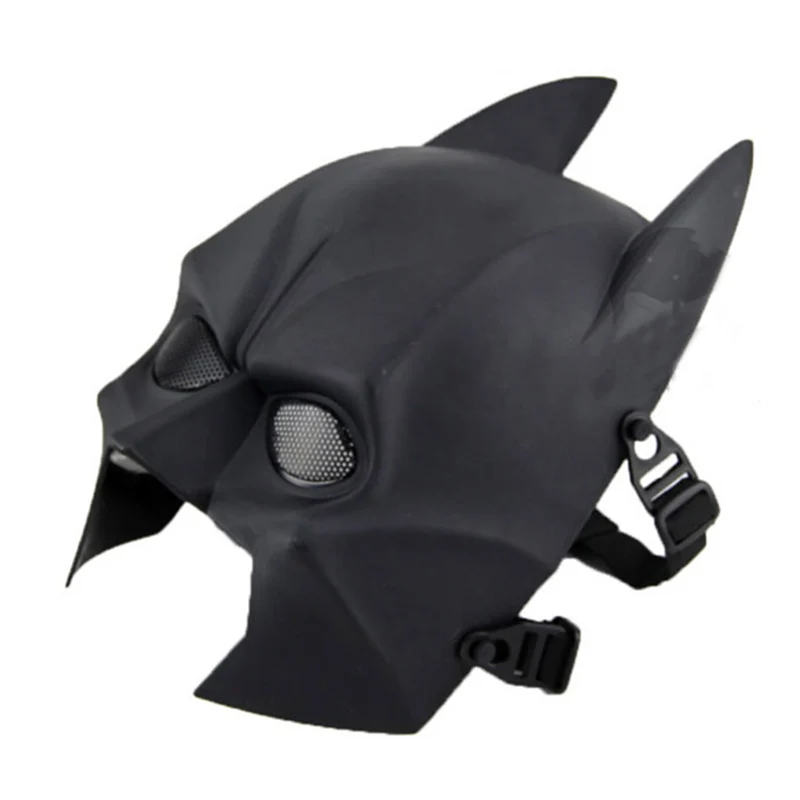 3Black Mask Halloween Batman Full Face Tactical looking Airsoft Paintball Mask CS Wargame Face Protector Ski Masks In Party