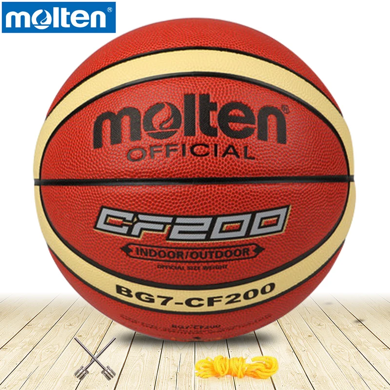 Оригинальный расплавленный Баскетбол мяч BG7-CF200 высокое качество натуральной расплавленный PU Материал Size7 Баскетбол бесплатно с Чистая