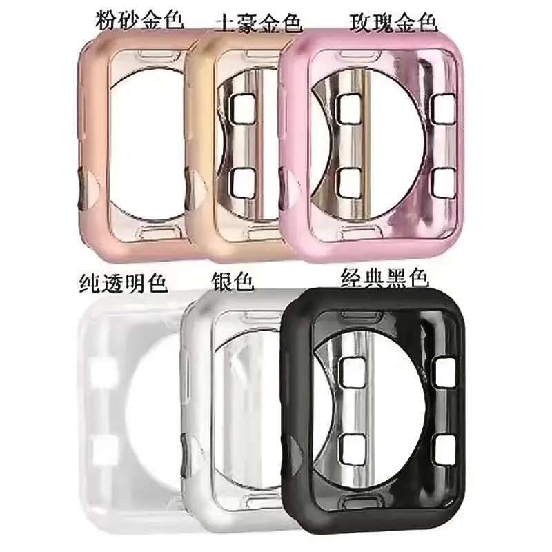 Newest Soft TPU Case For Apple Watch Case 38mm 42mm Protective Replacements Cover Case 100% Perfect fit Bumper