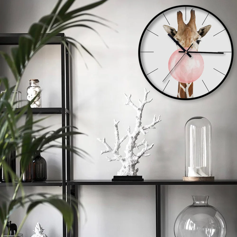 

Quartz Silent Large 12 inch Metal High Quality Modern Personalized Customization Creative Wall Clock Multi Pattern for Wall Deco