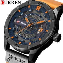 CURREN 8301, мужские часы с датой,, топ класса люкс, брендовые, спортивные, военные, армейские, деловые, мужские часы, кожа, кварцевые наручные мужские часы, подарок