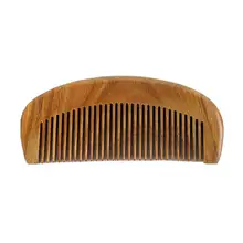 Натуральный зеленый сандалового дерева ручной работы дерево не расчесывать Нет статический инструмент для укладки. Fh-10045 Размеры: 12.5*5.8*1.2 см