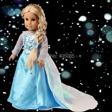 Wholesales Snow Ice Sparkle Princess Dress Doll Clothes For 18 American Girl Handmade