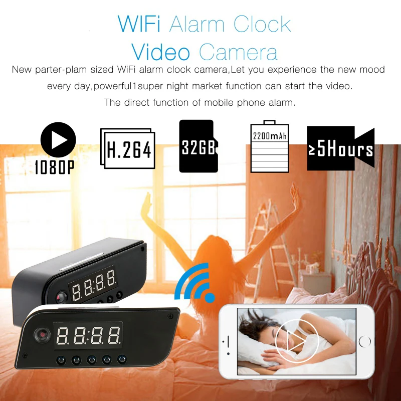 Volemer-Hot-Fashion-Mini-Camera-Clock-Alarm-AP-STA-1280x720-Night-Vision-Dowmland-Vedio-Wifi-Cam (3)
