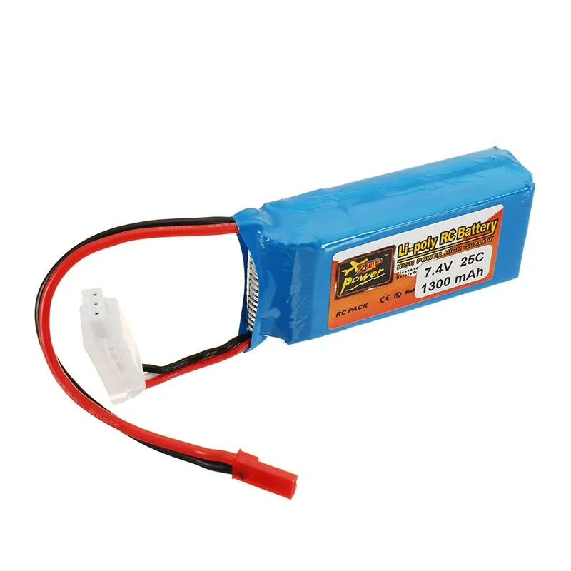 2 шт. ZOP power 7,4 в 1300 мАч 25C 2 S Lipo батарея JST Plug Высокое качество для RC вертолет Квадрокоптер аксессуары мультироторные детали