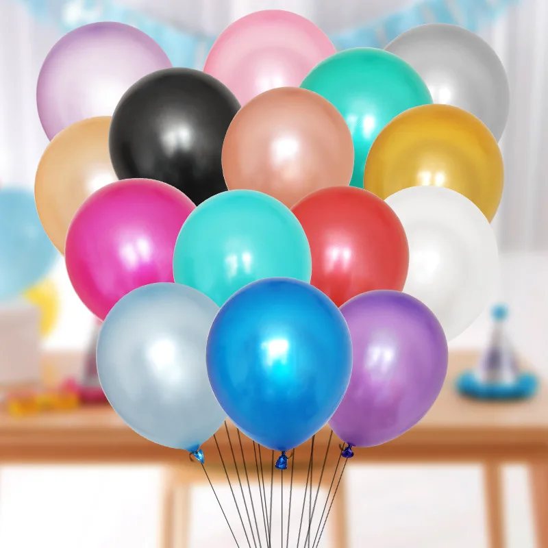 100Pcs Colorful Pearlescent Balloon Wedding Party Decoration Birthday Baby shower Party Decoration Balloon HW47 (3)