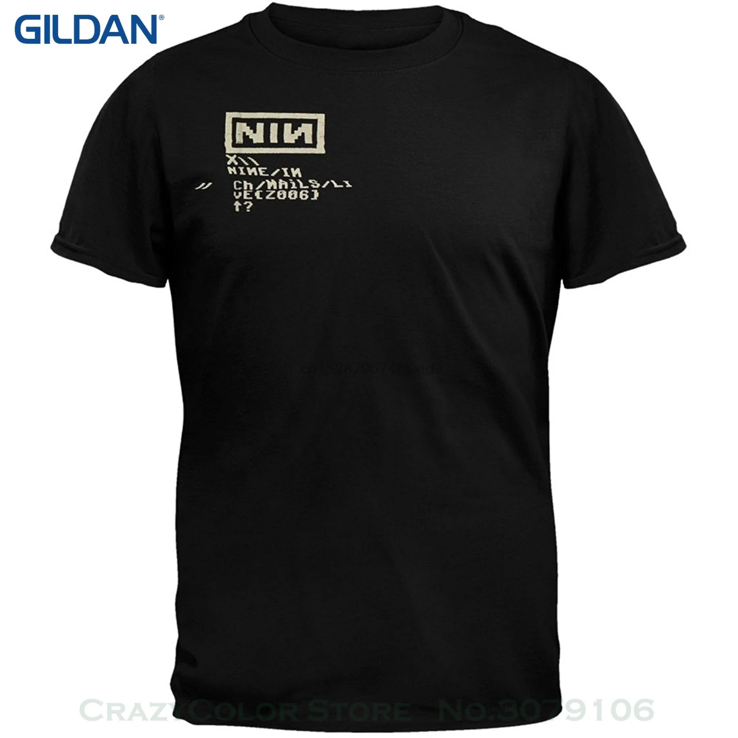 

New Arrival Male Tees Casual Boy T-shirt Tops Discounts Nine Inch Nails - Tour Logo V2 T-shirt