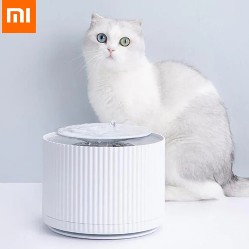 

Xiaomi Mijia Smart Cat Pet Water Dispenser Water Purifier 5 Layer Filter 360 Degree Open Drinking Tray Animal Drinking Fountain