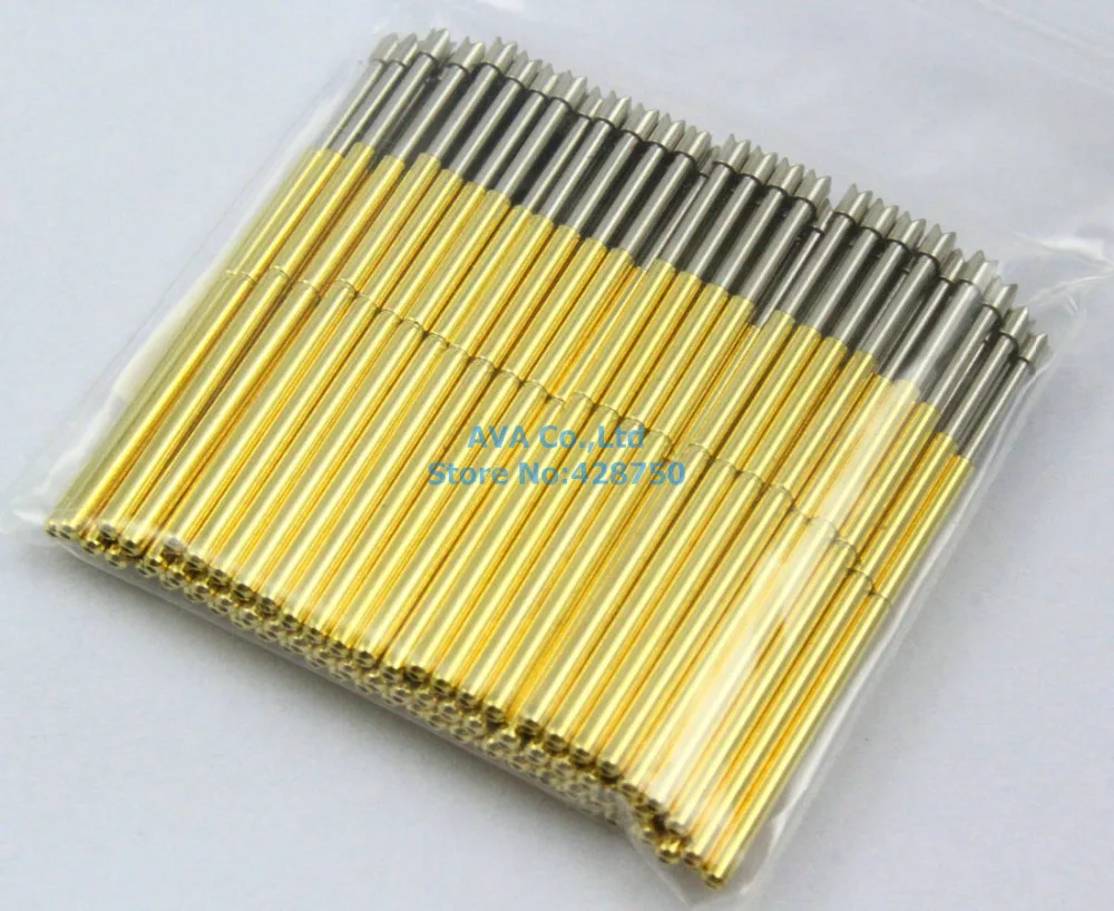 

100 Pieces P100-Q2 Dia 1.36mm Length 33.35mm 180g Spring Test Probe Pogo Pin