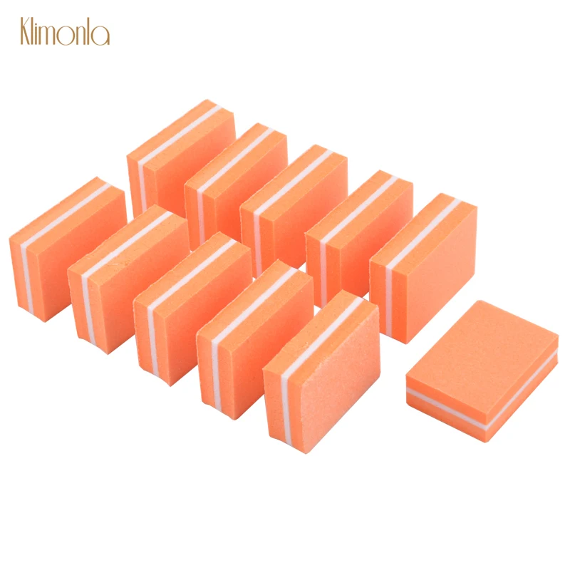 

100pcs/lot Orange Nail Sanding Buffing Polish Blocks Double-sided Polishing Nail File Cuticle Remover Manicure Tools