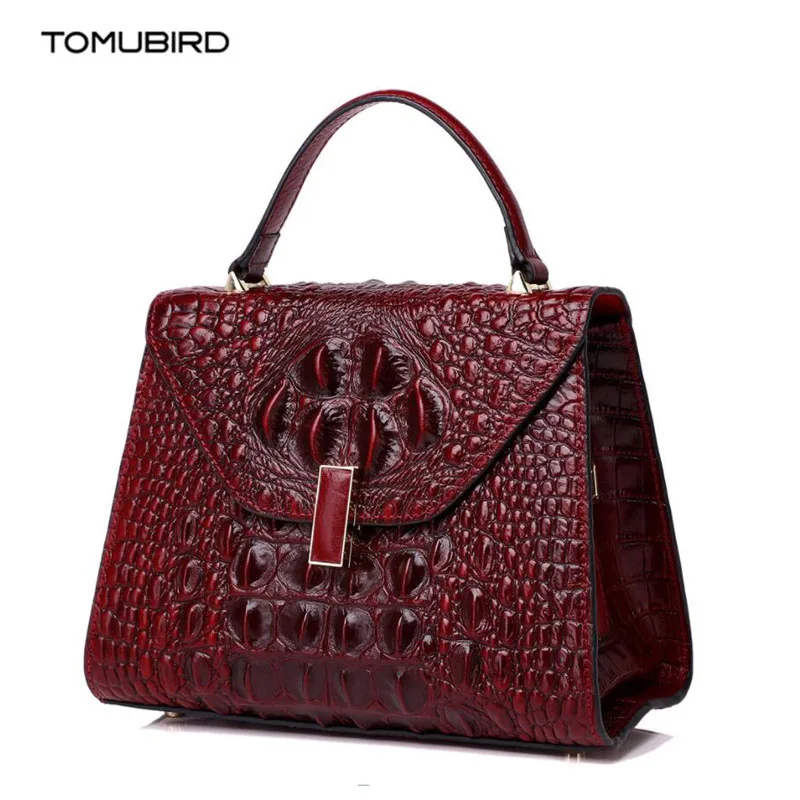 

TOMUBIRD 2018 new Cowhide women genuine leather bag cowhide Crocodile pattern schoudertas dames women genuine leather handbags