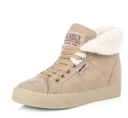 brown Hiver Neige Bottes red Femmes Huanqiu De Chaud Fourrure Mode Black Cheville khaki Xt09 Femelle Nouvelle Et Automne Chaussures zqYpw7a