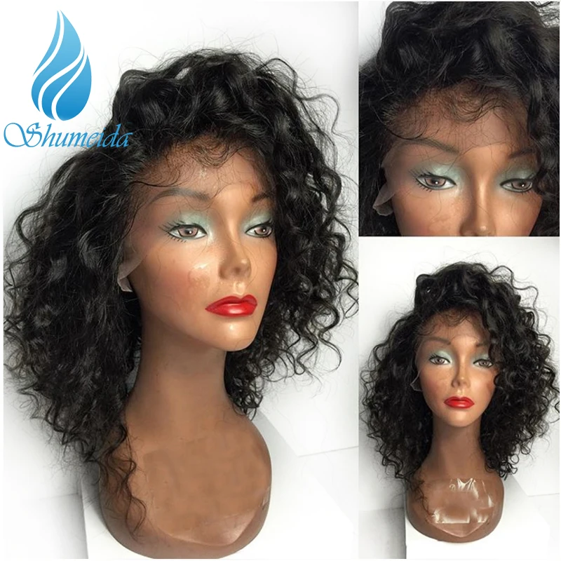 

SHD 13x6 Lace Front Wigs for Black Women Short Human Hair Curly Wigs Pre Plucked Brazilian Remy Hair With Baby Hair 150%