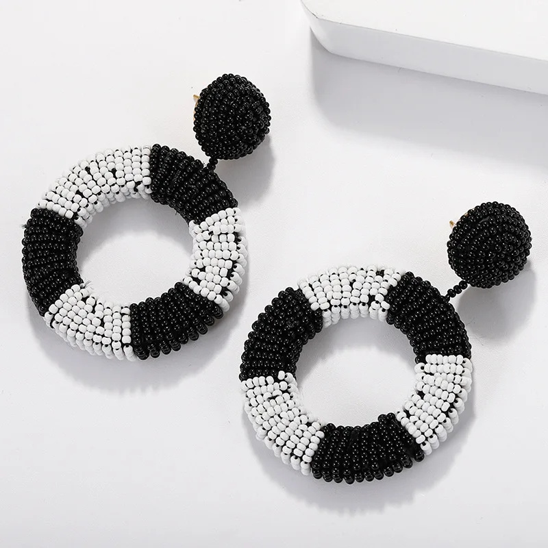 ZA Beads лидер продаж серьги женские бусины из смолы эффектные Висячие для женщин
